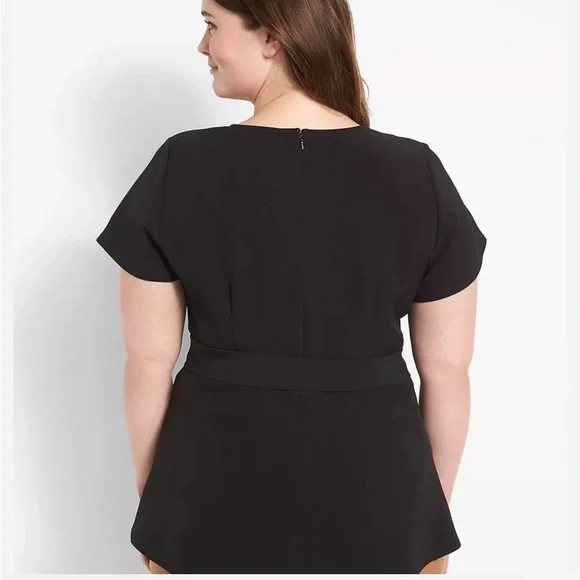 Lane Bryant Black Top - Size 14 with Belt - Excellent Condition - Picture 6 of 6